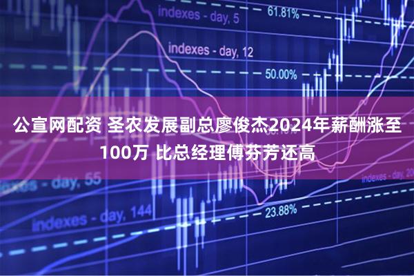 公宣网配资 圣农发展副总廖俊杰2024年薪酬涨至100万 比总经理傅芬芳还高