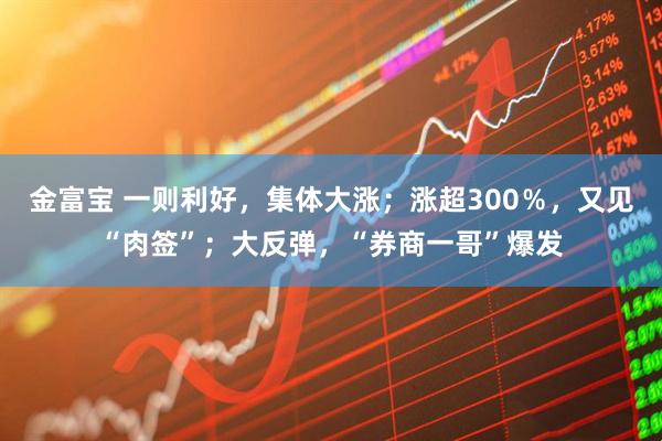 金富宝 一则利好，集体大涨；涨超300％，又见“肉签”；大反弹，“券商一哥”爆发